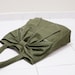 MAY Sale - Army Green Canvas Women Tote, Shoulder Bag, School Bag, Diapers Bag, Everyday Purse, Handbag - QT