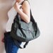 MAY Sale - Army Green Canvas Women Shoulder Bag, Messenger bag, Tote, Hobo, Diapers Bag, School Bag, Handbag - KINIES CLASSIC