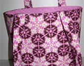 SALE    Brown and Pink Amy Butler Fabric Bag - BoKaBags