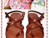 Children Leather Sandals - Triple Design