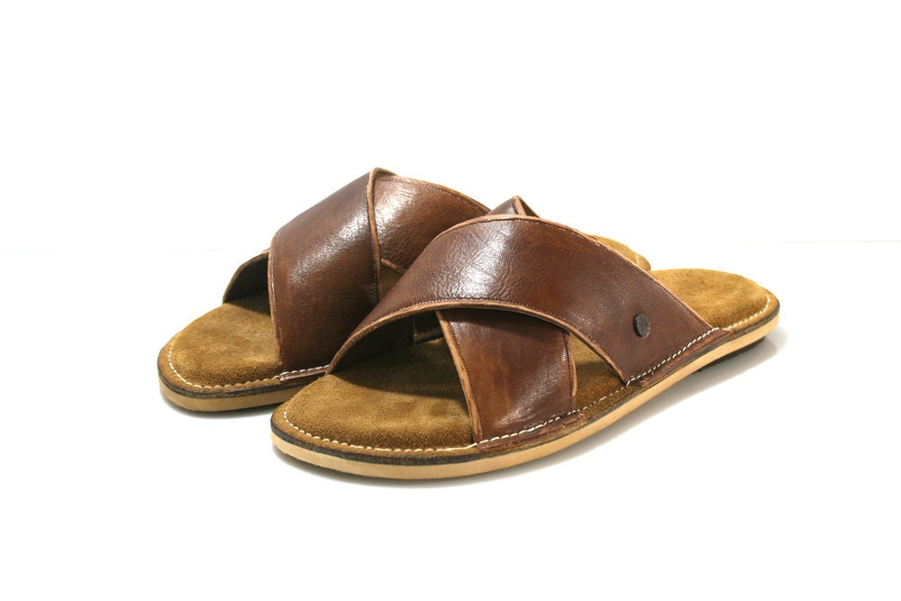 Brown SWELL Leather Sandals - Anatomic Soles