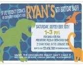 Dinomite - A Jurassic Birthday Party Invite