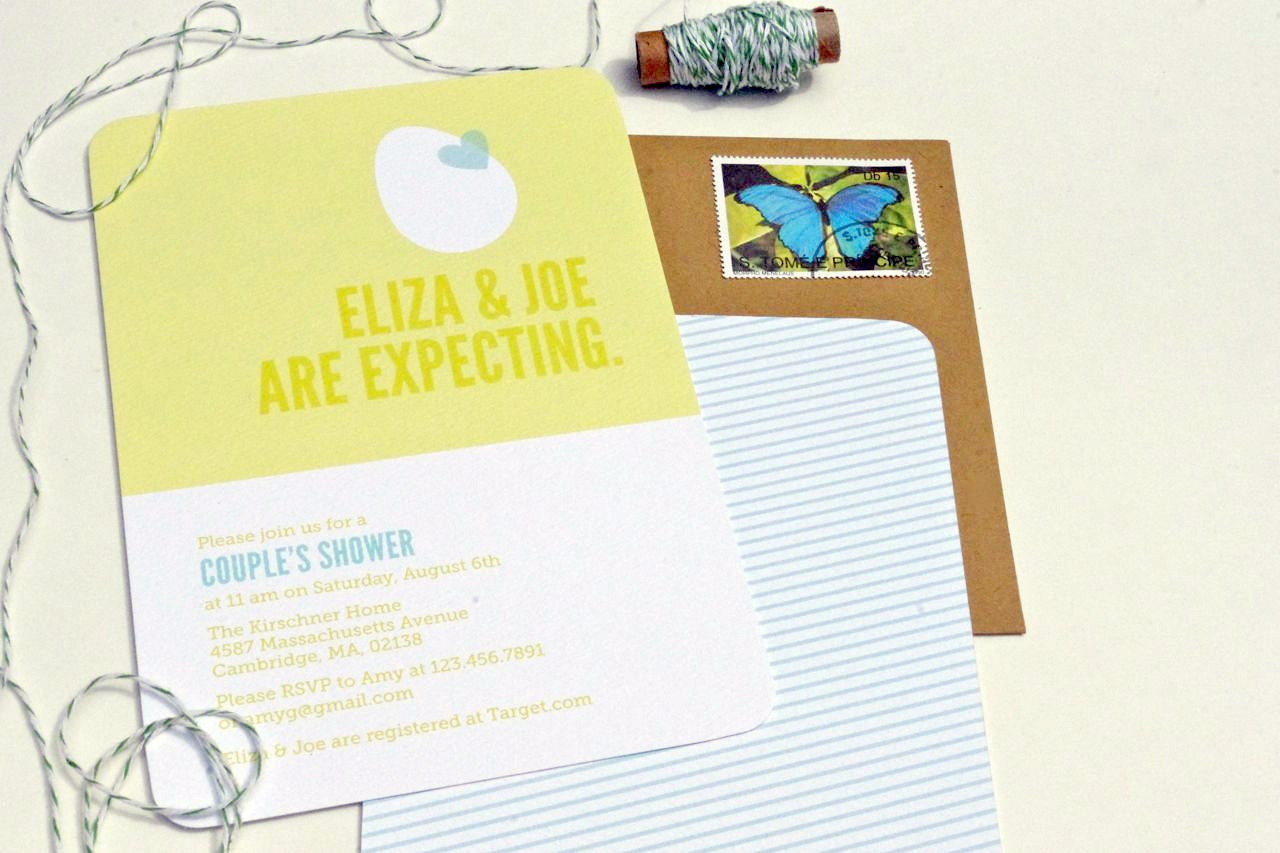 Little Egg Couple Baby Shower Invitation
