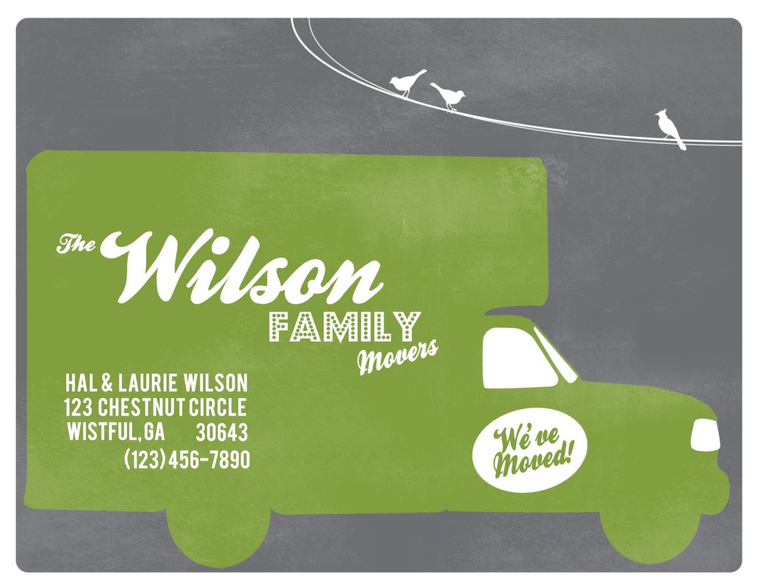 MOVING TRUCK New Address Announcement (Great as Postcards)