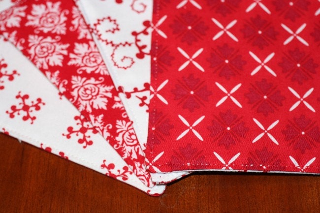 Quilted Coasters - Red Work (set of 4)