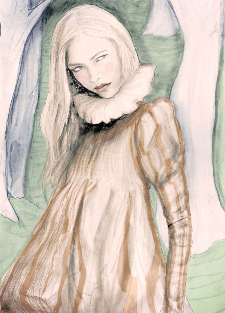 The Girl in Alexander McQueen - 8in X 11in Art Print