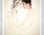 You & Me Forevermore 13X19 Fashion Illustration Prints