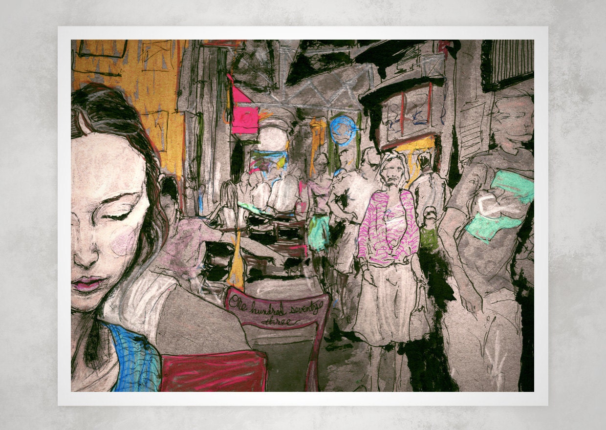 Sophie in the Cafe 8 X 11 Prints