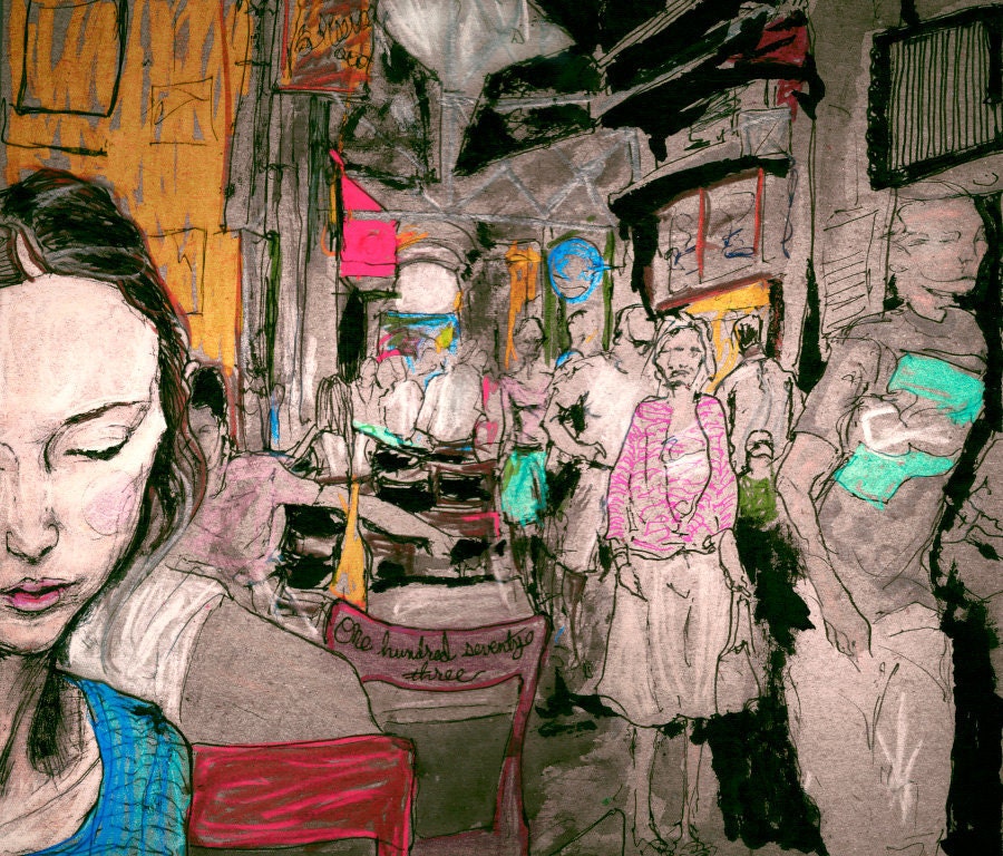 Sophie in the Cafe 8 X 11 Prints