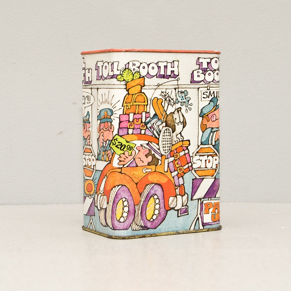 Vintage 1970s Groovy Metal Coin Bank by Hallmark