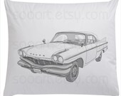 car  vintage  Dodge -Digital Image Sheet -Original Illustrate Drawing  A4 Print transfer on Pillows, t-shirts, scrapbook, lampshades  ETC.v