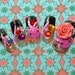 3D nails, Japanese nail art, kawaii octopus and gems on black french tips