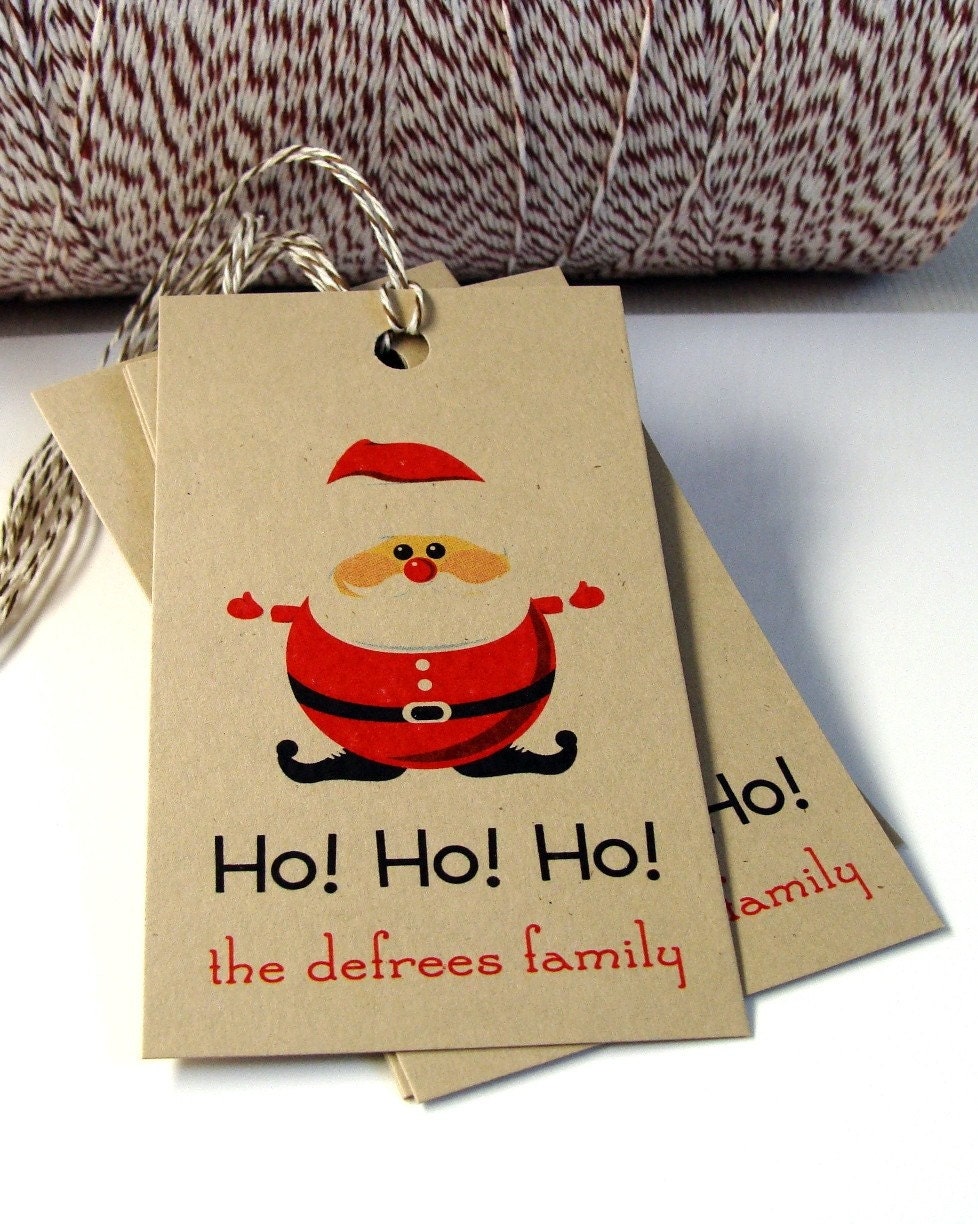Personalized Christmas Gift Tags Qty. 20 . JOLLY by scrapbits