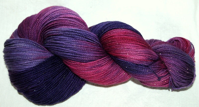 Reserved for jo33 SPARKLY GOLD Hand dyed fingering yarn, Superwash Merino, nylon and Stellina 100g