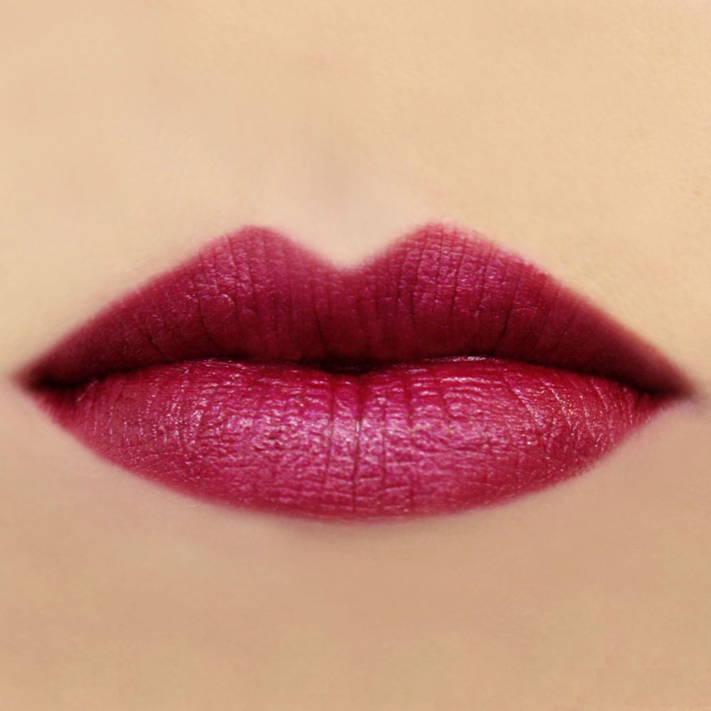 Raspberry Mineral Lipstick in a Dark Plum Color