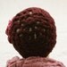Maroon Wine Cap Hat with a Dusty Rose Flower MADE TO ORDER