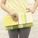 Yellow Striped Clutch READY TO SHIP
