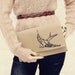 Navy Bird Beige Clutch READY TO SHIP