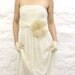 Champagne Ivory Organza Flower Pin - Belt - Headpiece