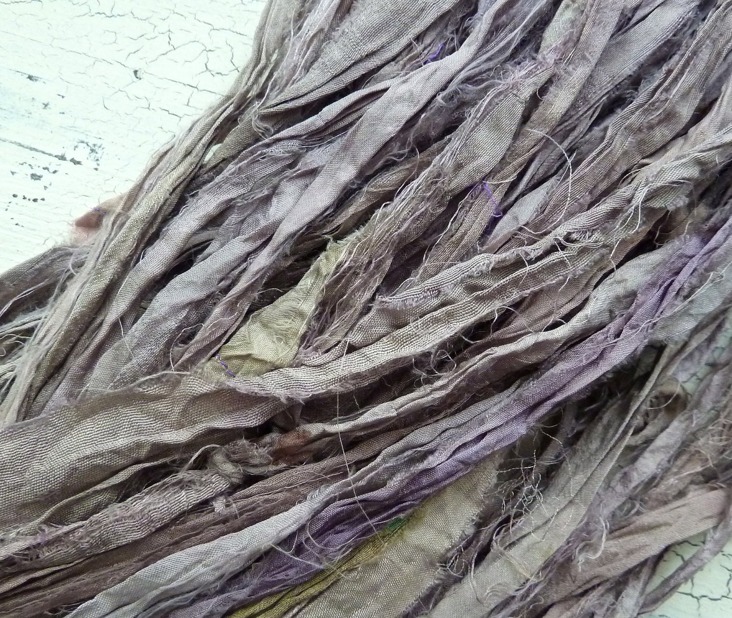 fog recycled silk sari ribbon