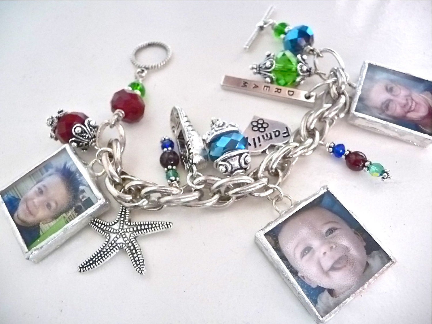 Personalized Photo Bracelet 3 photo charms