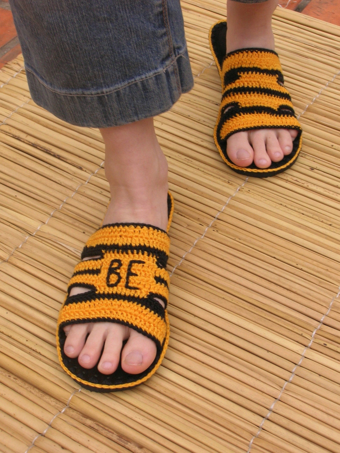 Bee yourself crocheted sandals