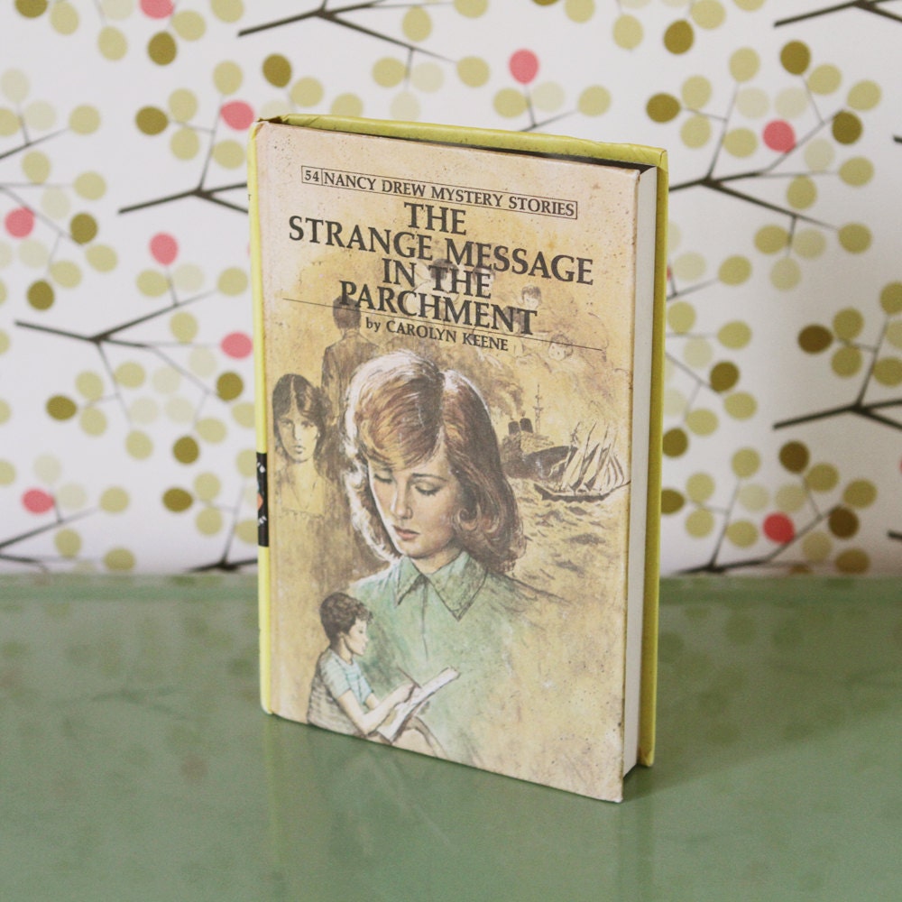 Vintage Nancy Drew Book, The Strange Message In The Parchment 1970s