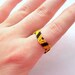 Woven Fiber Ring in Hufflepuff Size 7 Hogwarts Houses Series