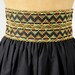 Black Gathered Ethnic Embroidered Skirt French Label
