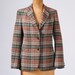 1960's Wool Tweed Blazer - Forest Berry Plaid Jacket