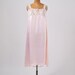 1920's Petal Pink Nightgown - Antique Lingerie with Crochet Bodice with Ribbon