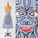 1960's Haitian Voodoo Designer Skirt - Hand Embroidered Couture
