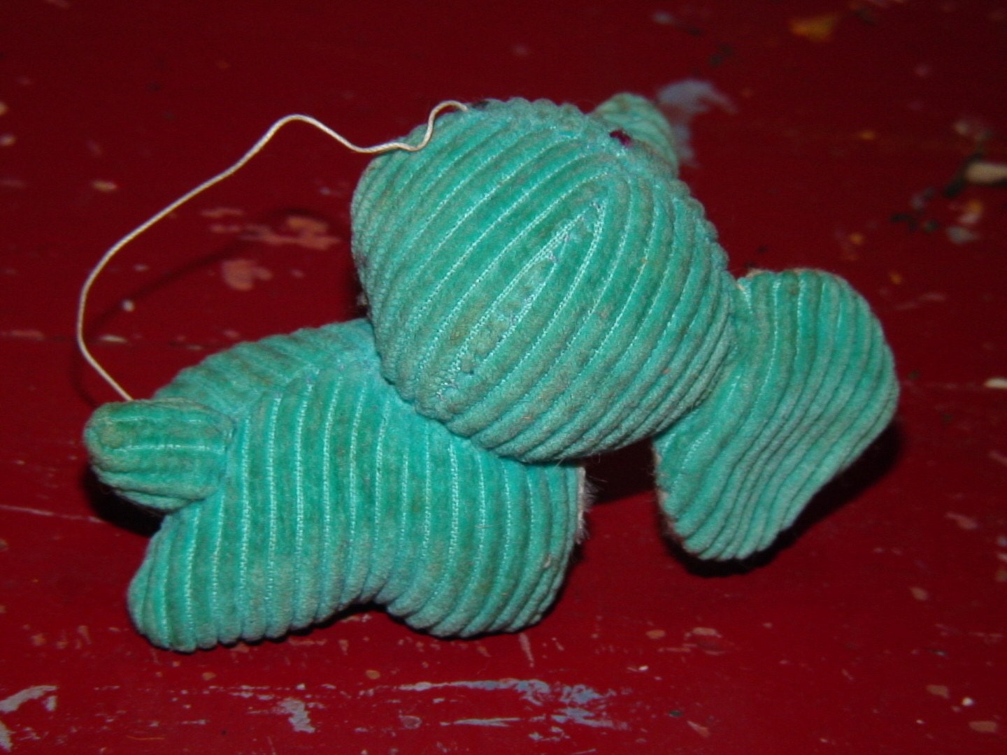 Blue corderoy toy elephant