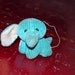Blue corderoy toy elephant