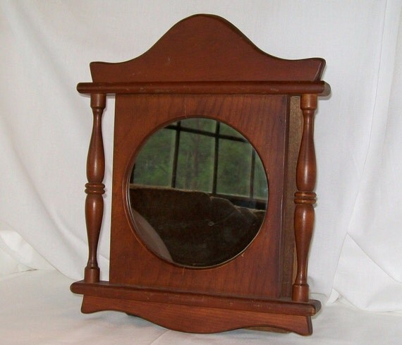Framed Mirror Early American Vintage Small Cherry by pinkpainter