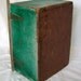 Vintage Heavy Wooden Box Primitive Shabby Paint As Found