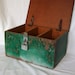 Vintage Heavy Wooden Box Primitive Shabby Paint As Found