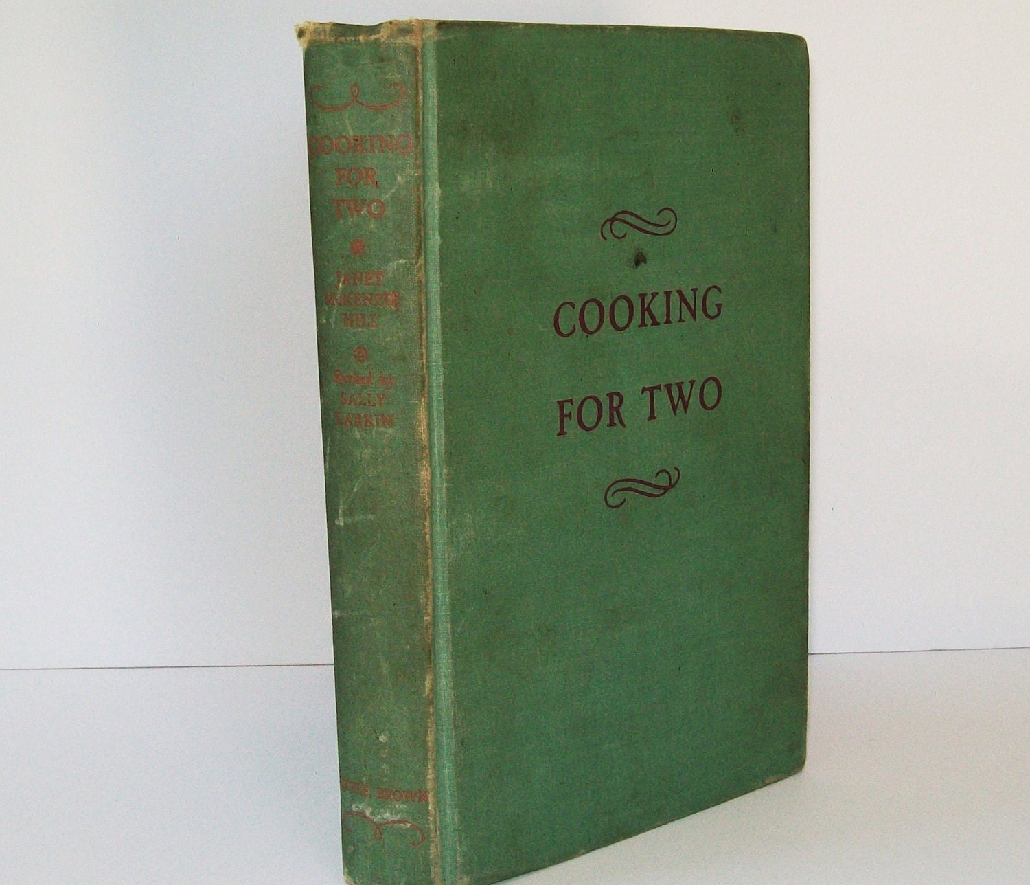 1952 Cooking for Two Cookbook Vintage Books Green Cover Cloth Bound