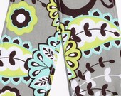 Camera Strap Cover- lens cap pocket and padding included- Lime Garden