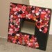 Red Buttons Square Embellished Mirror