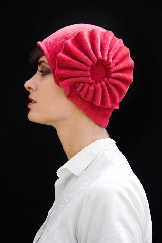 pink accordion cloche - made to order