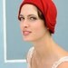 Rag Time - red cloche - made to order