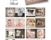 Photo Book - AMBER MARIE -  Photoshop Templates for Photographers. 5X5 Square Photo Book - 20 Pages Plus Cover Design