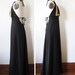 RESERVED until 8/24 vintage 70s sailor dress / black gold halter dress