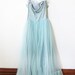 25% OFF SALE vintage 50s party dress / blue tulle gown / prom dress