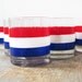 RESERVED vintage striped glasses  / red, white, and blue glasses / 60s barware