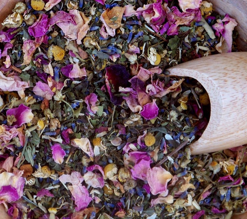 PEACEFUL PATH MEDITATION Organic Artisan Alchemy Herbal Tea for Meditation, Wellbeing, Gentle Quietude, Unwinding, Faerie Magick