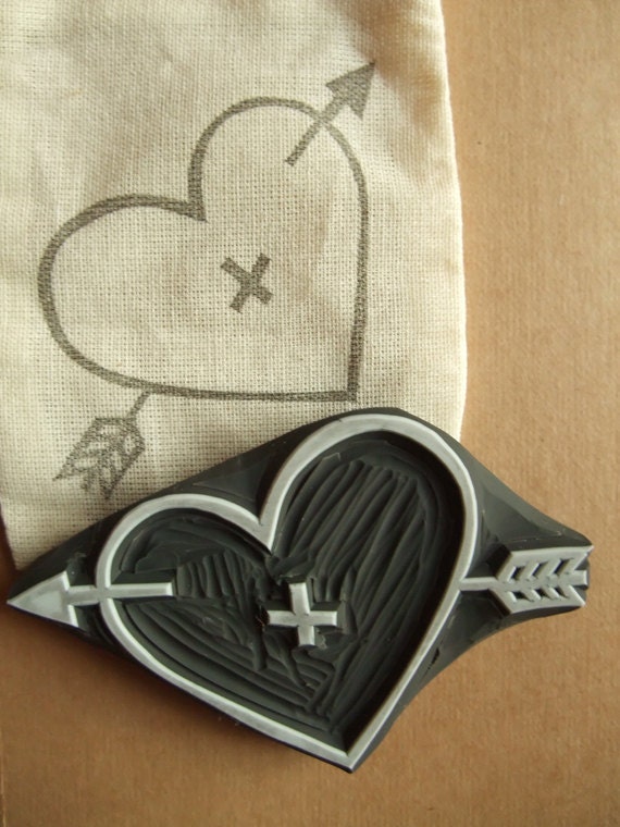 love hand carved rubber stamp - hand carved stamp - wedding/engagement/anniversary - EMPTY in the heart