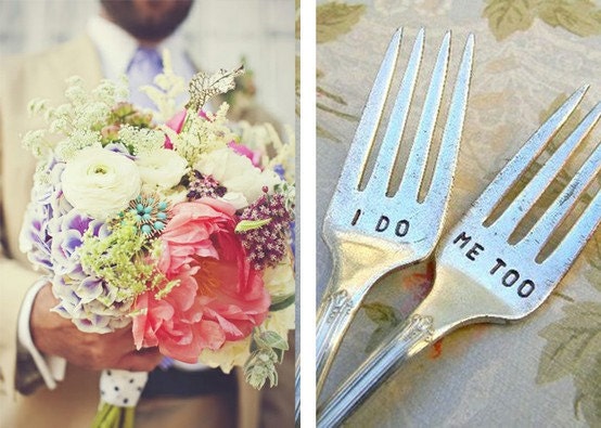 I Do Me Too Vintage Wedding Forks For the Bride and Groom - PrettyParis