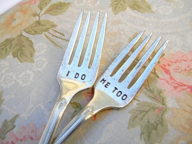 Wedding Forks. I Do Me Too Vintage Wedding Fork Set for Cake Reception